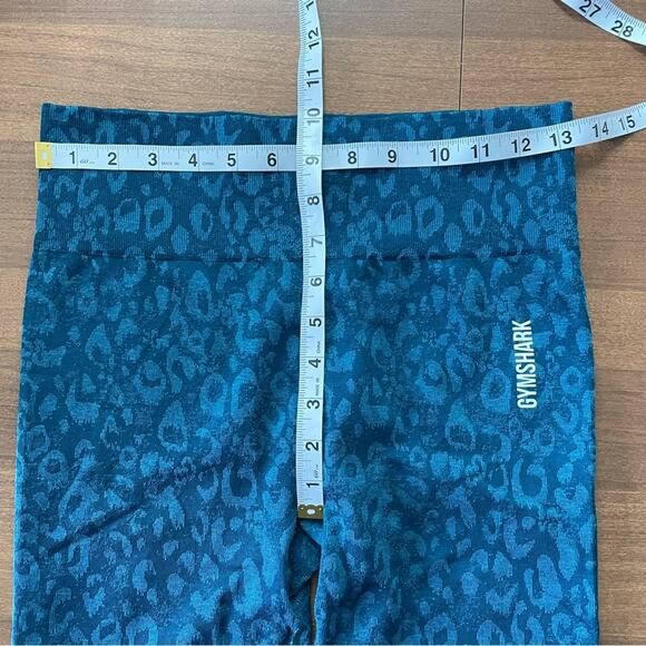Gymshark | Women’s The Adapt Animal Seamless Leggings Teal Blue Leopard Cheetah - Picture 10 of 11